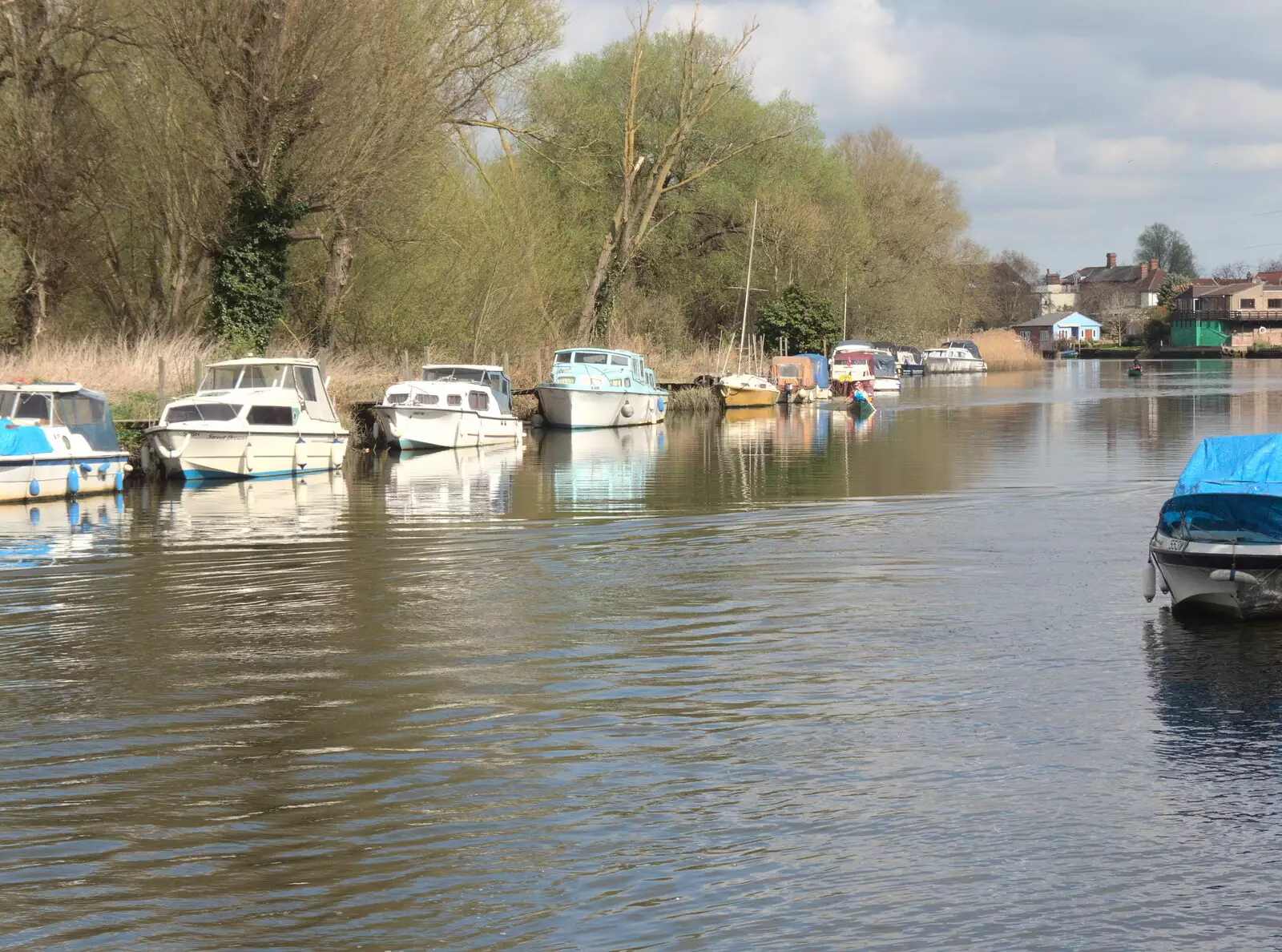 Boats on the river, from A Postcard from Beccles, Suffolk - 2nd April 2017