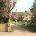 Bunting near the old Post Office, Comedy Night, and a Village Yard Sale, Eye and Brome, Suffolk - 8th April 2017