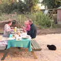 Millie hangs around as we eat dinner outside, Comedy Night, and a Village Yard Sale, Eye and Brome, Suffolk - 8th April 2017