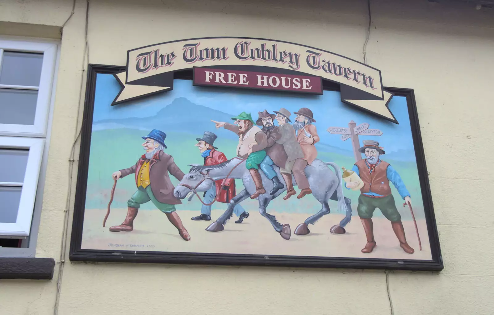 The Tom Cobley's Widdecombe Fair sign, from Grandma J's and a Day on the Beach, Spreyton and Exmouth, Devon - 13th April 2017