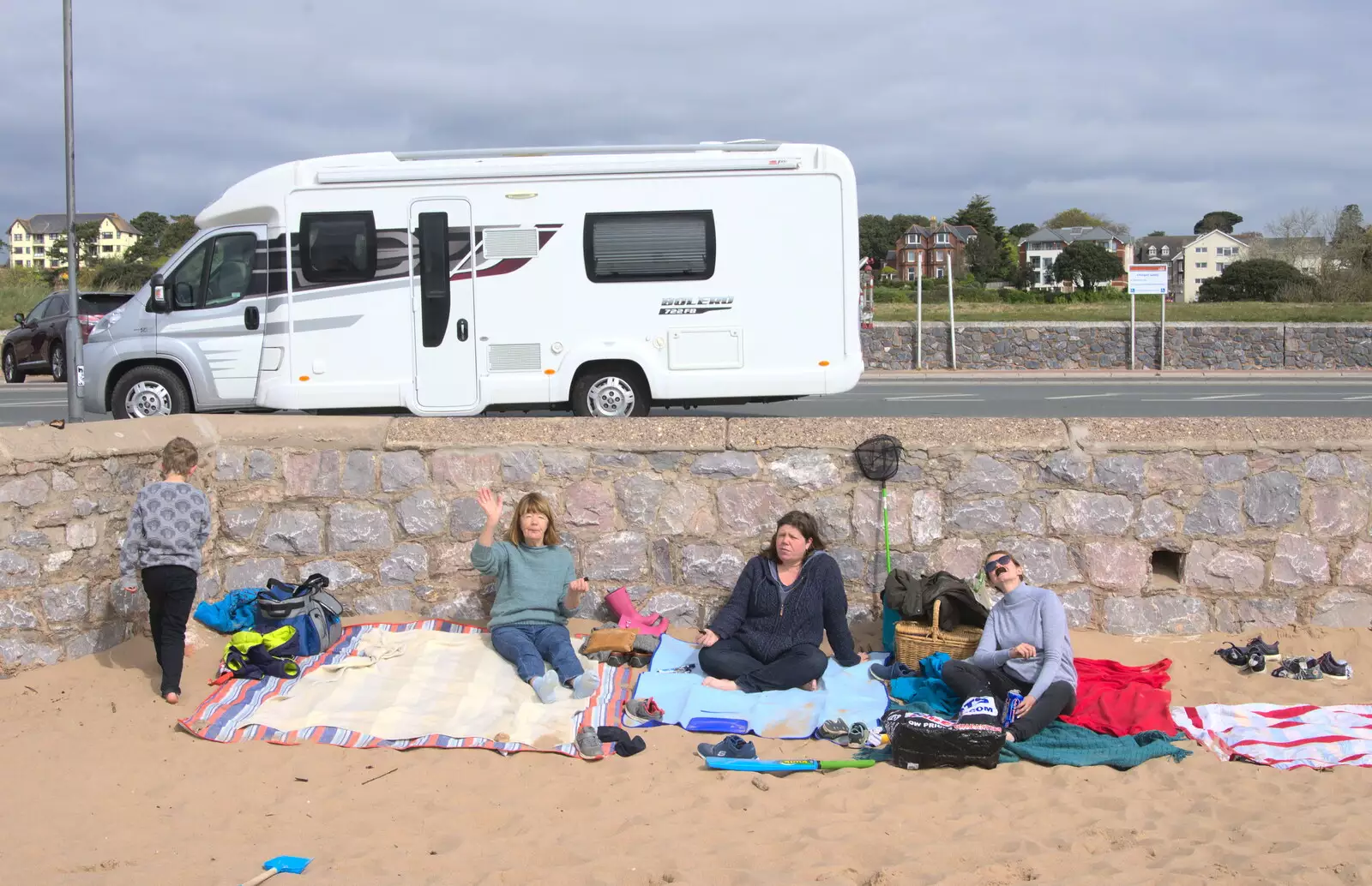 Mother waves, from Grandma J's and a Day on the Beach, Spreyton and Exmouth, Devon - 13th April 2017