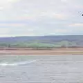 A kite-surfer scoots by, Grandma J's and a Day on the Beach, Spreyton and Exmouth, Devon - 13th April 2017