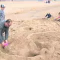 Matt and the boys are contructing, Grandma J's and a Day on the Beach, Spreyton and Exmouth, Devon - 13th April 2017