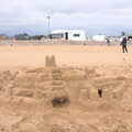 The finished sandcastle, Grandma J's and a Day on the Beach, Spreyton and Exmouth, Devon - 13th April 2017
