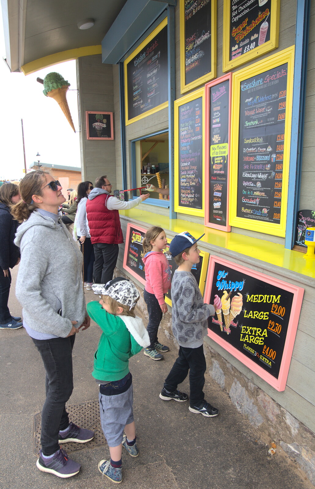 We visit the most epic ice-cream shop from Grandma J's and a Day on the Beach, Spreyton and Exmouth, Devon - 13th April 2017