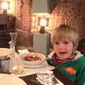 Harry's eaten pasta, A Barbeque, Grimspound and Pizza, Dartmoor and Exeter, Devon - 15th April 2017