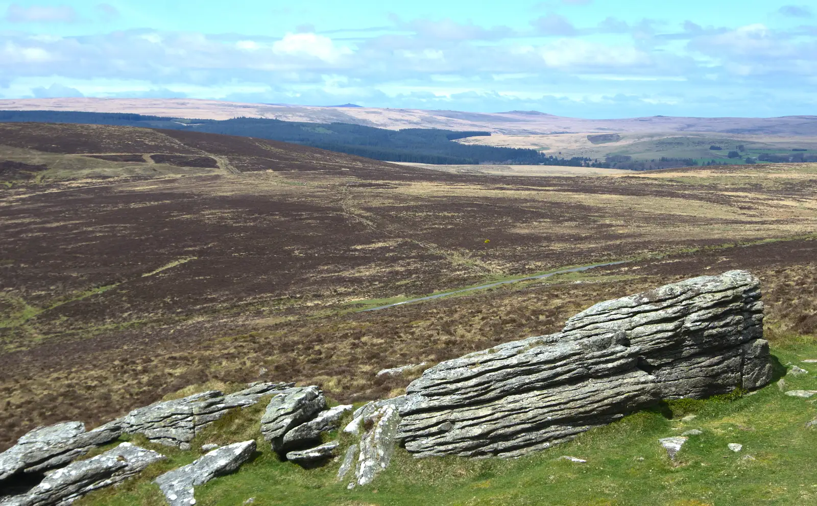 Another Dartmoor view, from A Barbeque, Grimspound and Pizza, Dartmoor and Exeter, Devon - 15th April 2017