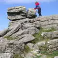 Fred on Hookney Tor, A Barbeque, Grimspound and Pizza, Dartmoor and Exeter, Devon - 15th April 2017