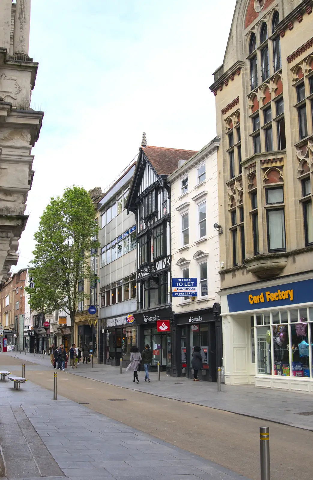 Exeter's high street, from A Barbeque, Grimspound and Pizza, Dartmoor and Exeter, Devon - 15th April 2017