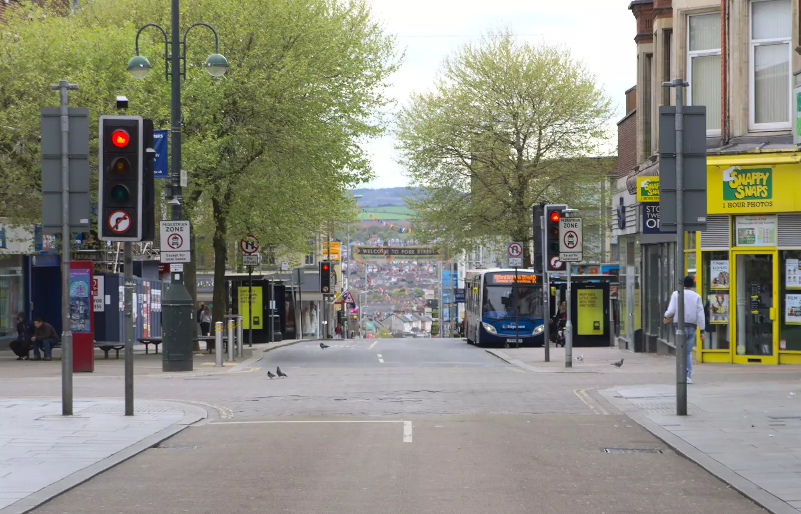 A view down the High Street, from A Barbeque, Grimspound and Pizza, Dartmoor and Exeter, Devon - 15th April 2017