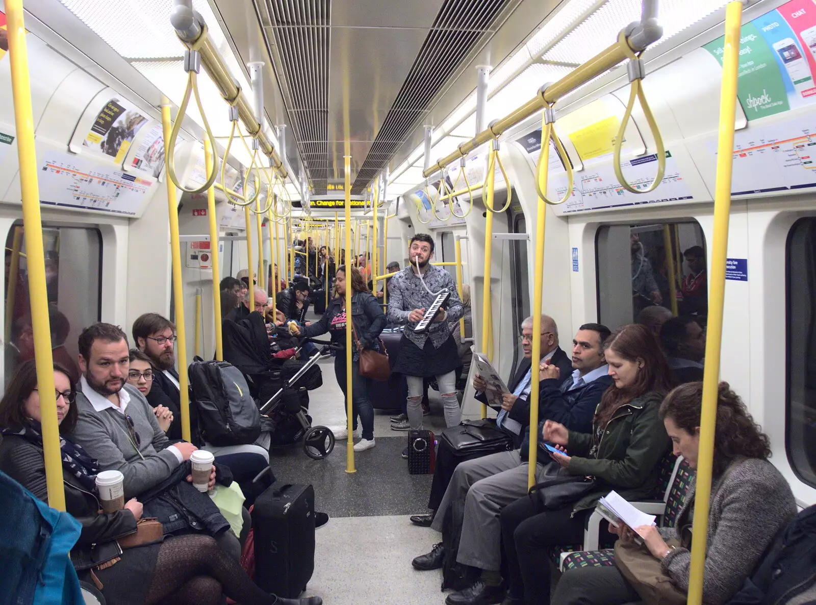 A dude plays a Harmonium on the Tube, from A Trip to Reykjavik, Iceland - 20th April 2017