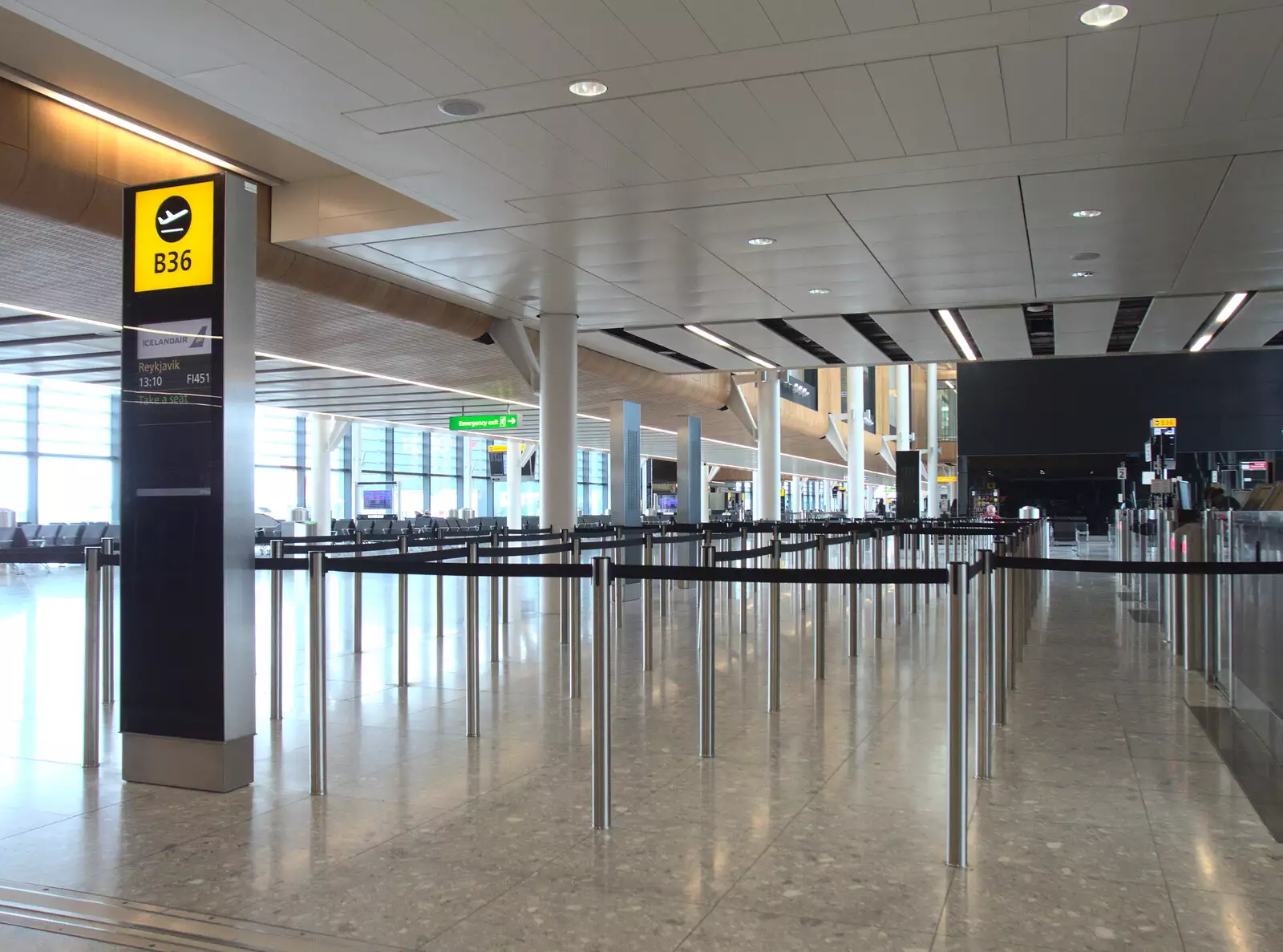 Gate B36 is nice and quiet when we get there, from A Trip to Reykjavik, Iceland - 20th April 2017