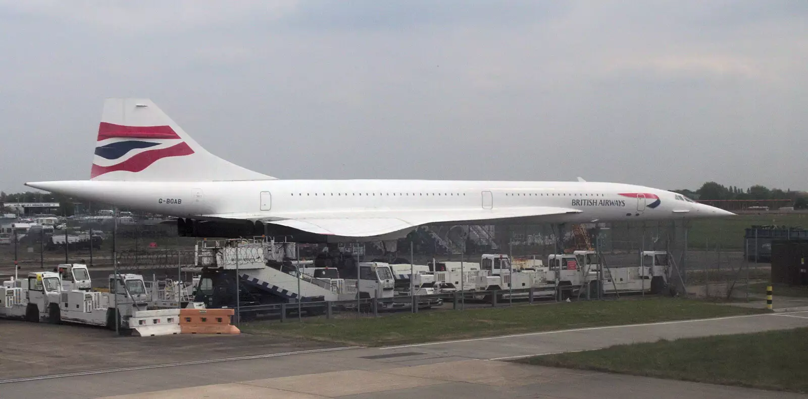 The plane taxis right past Concorde, from A Trip to Reykjavik, Iceland - 20th April 2017