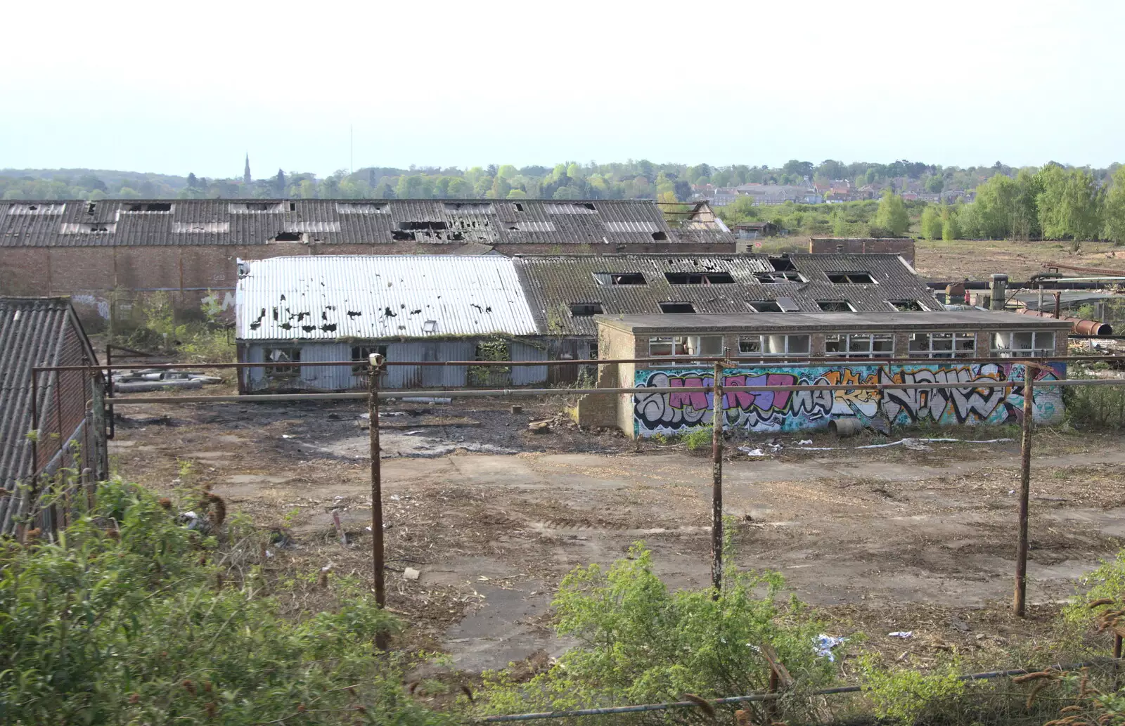 Graffiti tags on a wrecked building, from A Trip to Reykjavik, Iceland - 20th April 2017