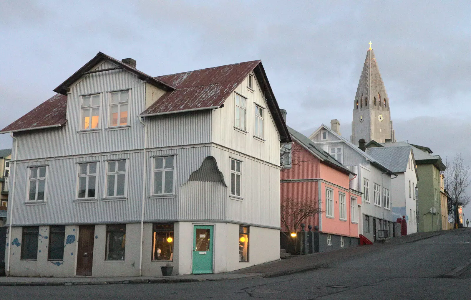 A first glimpse of Hallgrímskirkja, from A Trip to Reykjavik, Iceland - 20th April 2017