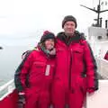 Isobel and Nosher in their red Michelin-man suits, Hallgrímskirkja Cathedral and Whale Watching, Reykjavik - 21st April 2017