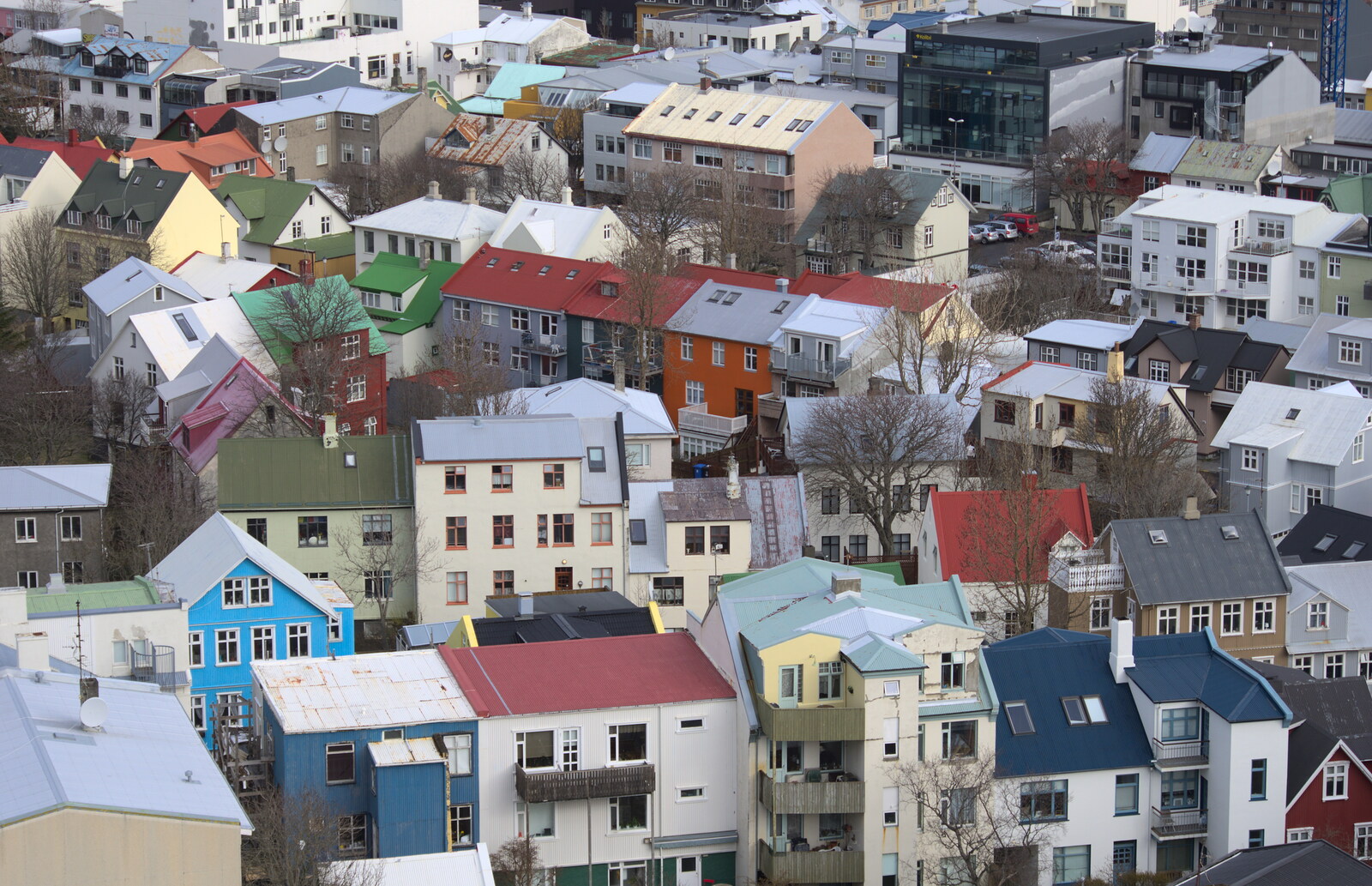 A cluster of Icelandic houses from Hallgrímskirkja Cathedral and Whale Watching, Reykjavik - 21st April 2017