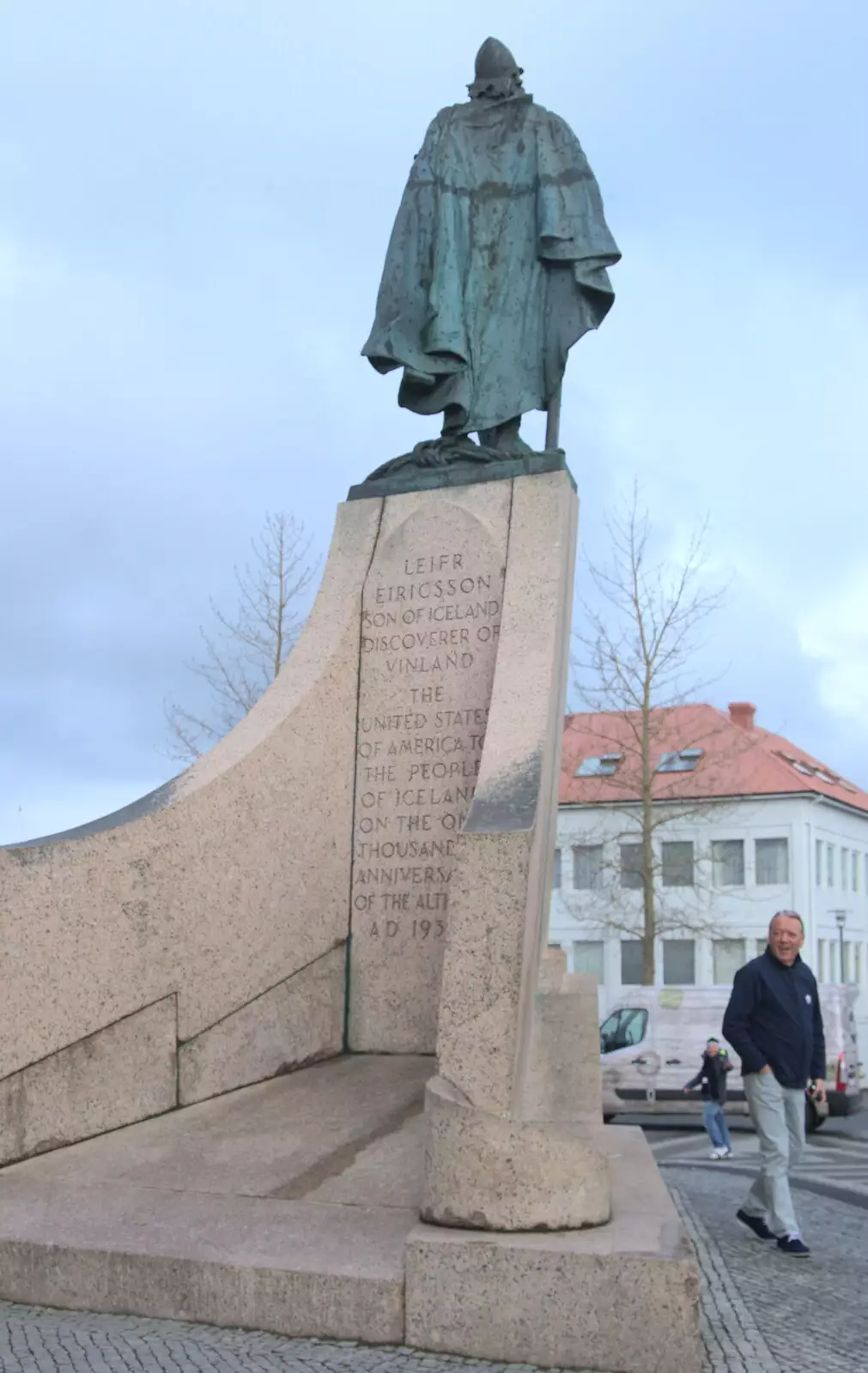 Statue of Leifr Eríksson, founder of Reykjavík, from Hallgrímskirkja Cathedral and Whale Watching, Reykjavik - 21st April 2017