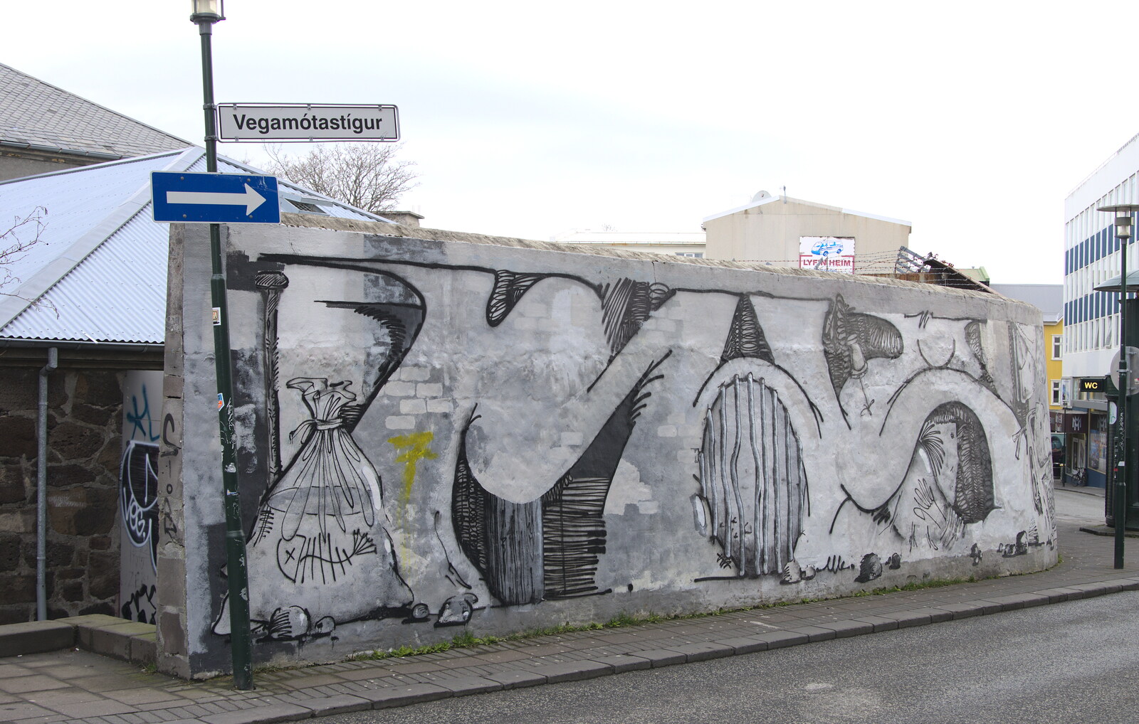 More street art/graffiti from Hallgrímskirkja Cathedral and Whale Watching, Reykjavik - 21st April 2017
