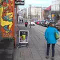 Isobel outside the café, Hallgrímskirkja Cathedral and Whale Watching, Reykjavik - 21st April 2017