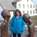 Puzzling over a statue, Hallgrímskirkja Cathedral and Whale Watching, Reykjavik - 21st April 2017