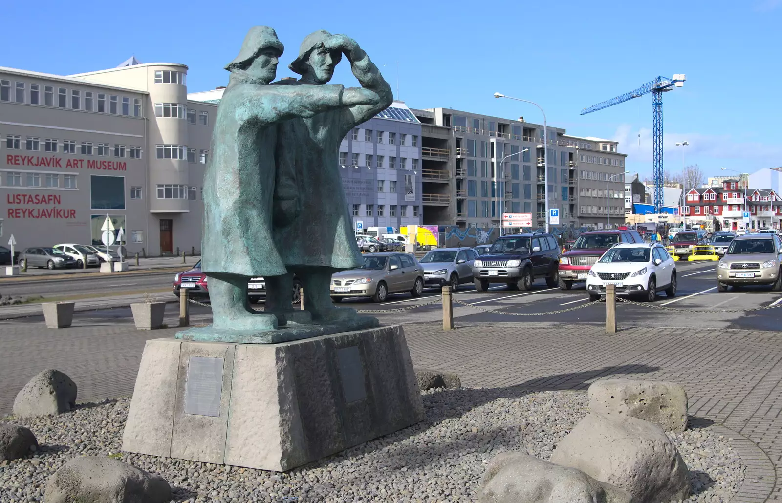 Sailors look out to sea, from Hallgrímskirkja Cathedral and Whale Watching, Reykjavik - 21st April 2017