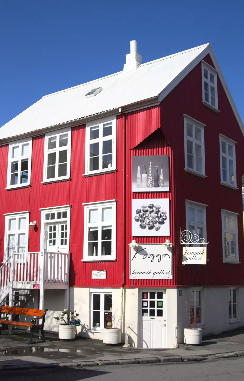 Bright red corrugated building, from Hallgrímskirkja Cathedral and Whale Watching, Reykjavik - 21st April 2017