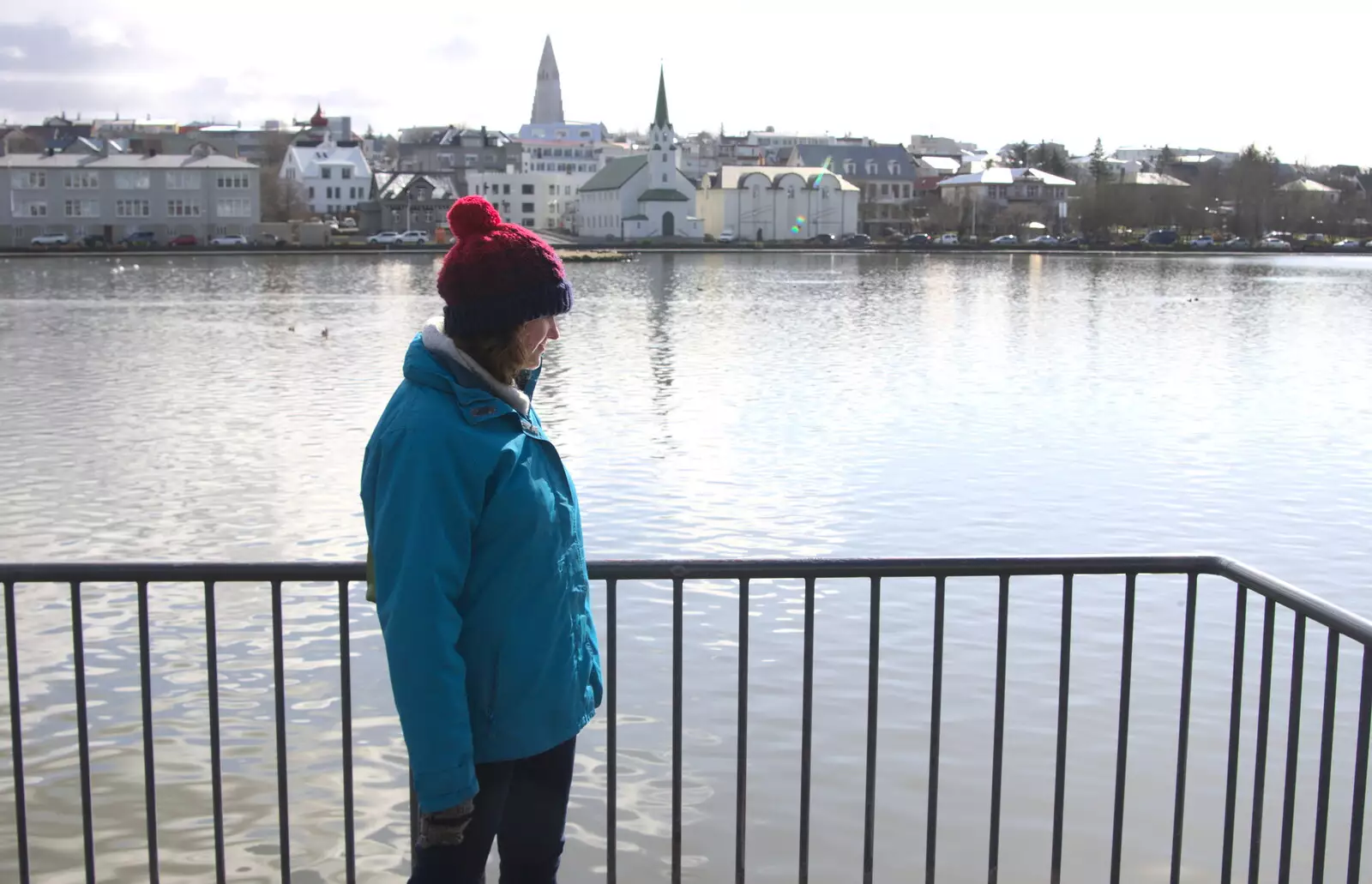 Isobel looks out, from Hallgrímskirkja Cathedral and Whale Watching, Reykjavik - 21st April 2017