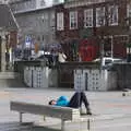 Isobel has a nap, Hallgrímskirkja Cathedral and Whale Watching, Reykjavik - 21st April 2017