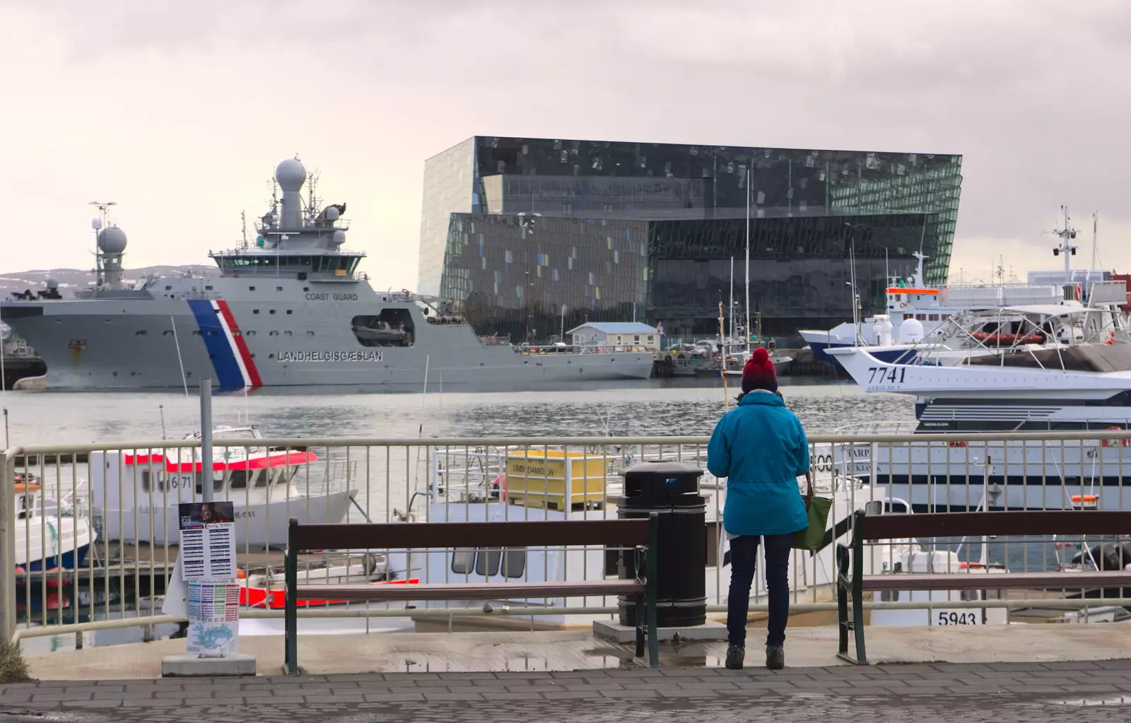 Looking over the old harbour towards Harpa, from Hallgrímskirkja Cathedral and Whale Watching, Reykjavik - 21st April 2017