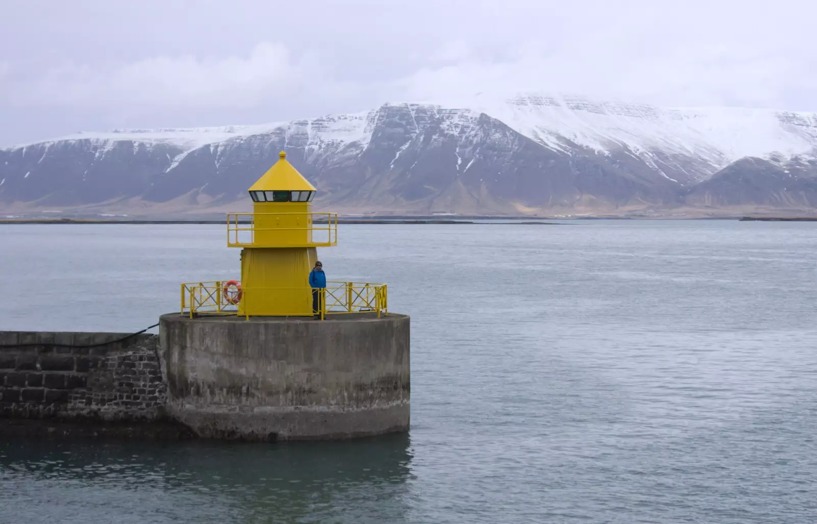 The navigation lighthouse on the way to Faxaflói, from Hallgrímskirkja Cathedral and Whale Watching, Reykjavik - 21st April 2017