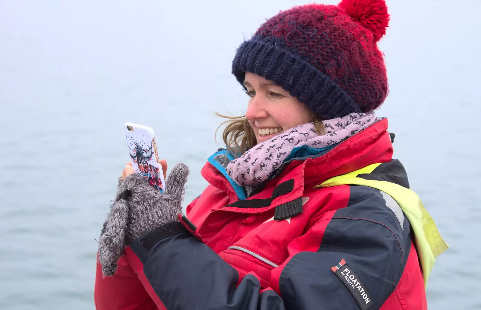 Isobel gets a photo, from Hallgrímskirkja Cathedral and Whale Watching, Reykjavik - 21st April 2017