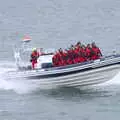 A whale-watching RIB scoots by, Hallgrímskirkja Cathedral and Whale Watching, Reykjavik - 21st April 2017