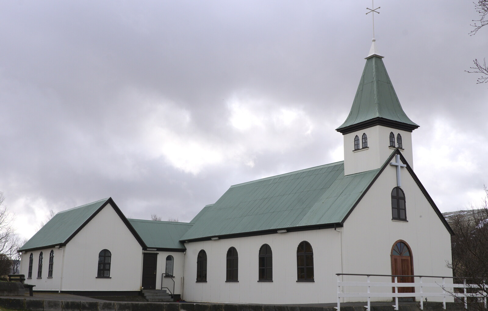 Our first stop is a church up in the foothills from The Golden Circle of Ísland, Iceland - 22nd April 2017