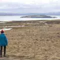 Isobel looksout over a lake, The Golden Circle of Ísland, Iceland - 22nd April 2017