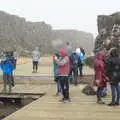 Tourists in the snow, The Golden Circle of Ísland, Iceland - 22nd April 2017