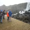 Watching the waterfall from a platform, The Golden Circle of Ísland, Iceland - 22nd April 2017