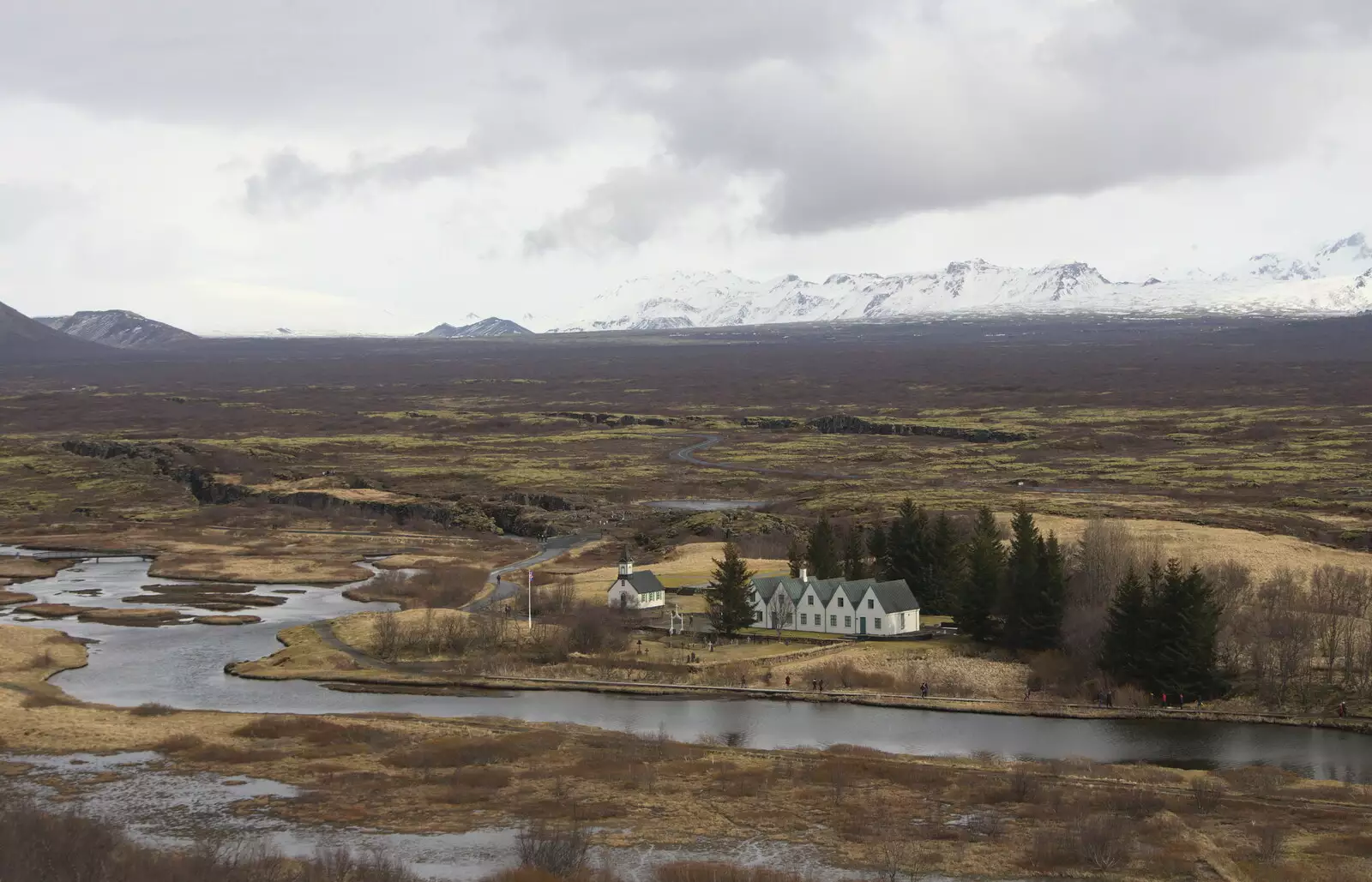 A church and houses by the river, from The Golden Circle of Ísland, Iceland - 22nd April 2017