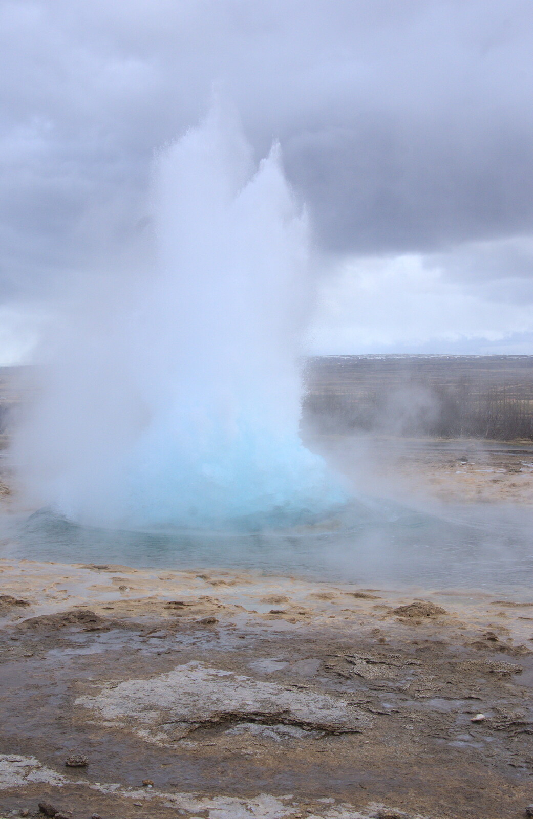 The Strokkur geyser blows one off from The Golden Circle of Ísland, Iceland - 22nd April 2017