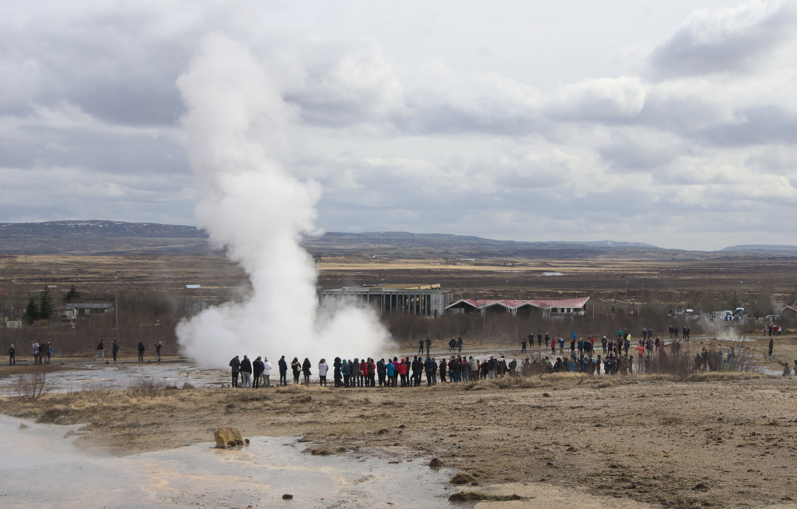 The geyser looks like a rocket launch from The Golden Circle of Ísland, Iceland - 22nd April 2017