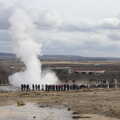 The geyser looks like a rocket launch, The Golden Circle of Ísland, Iceland - 22nd April 2017