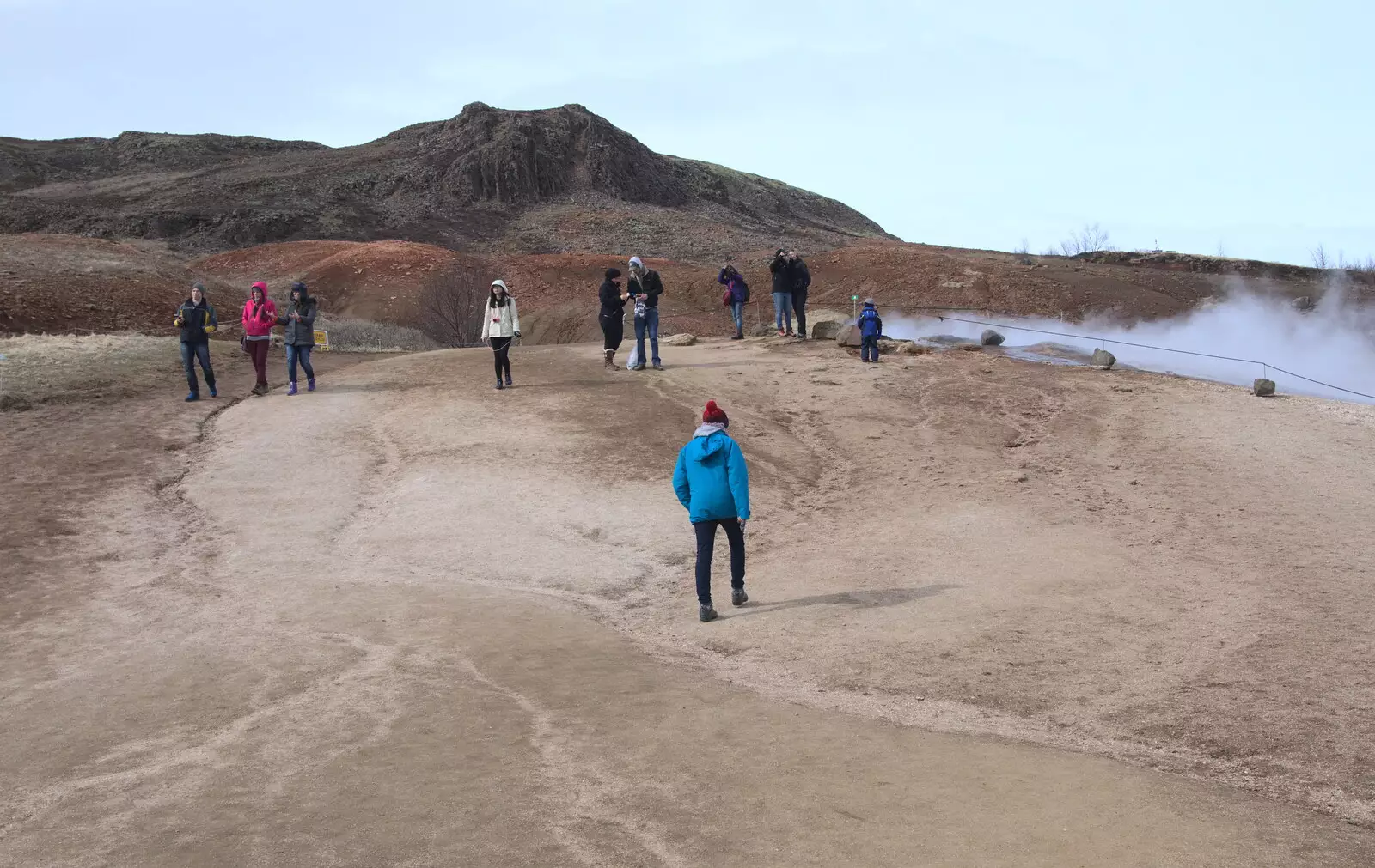 Isobel roams around, from The Golden Circle of Ísland, Iceland - 22nd April 2017