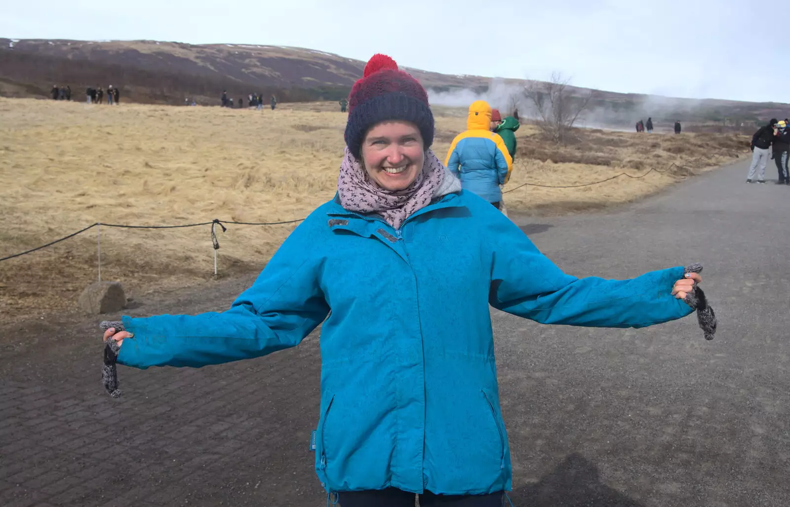 Isobel has been 'geysered', from The Golden Circle of Ísland, Iceland - 22nd April 2017