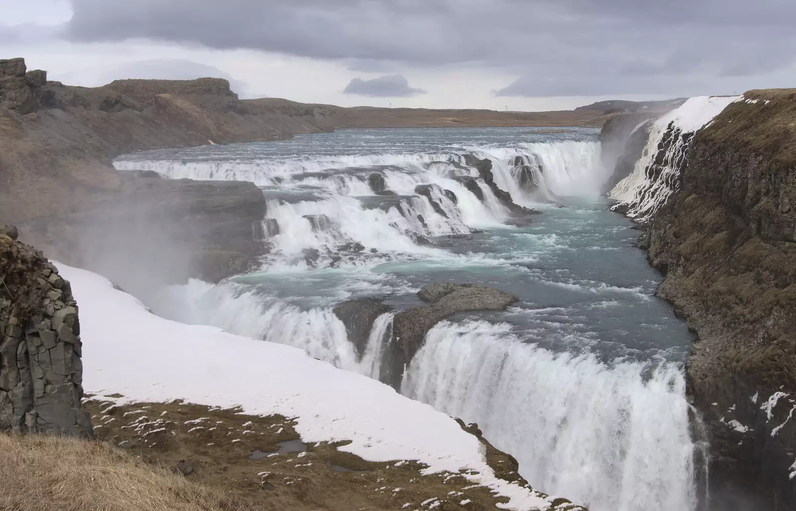 Gullfoss waterfall and the Hvítá river, from The Golden Circle of Ísland, Iceland - 22nd April 2017