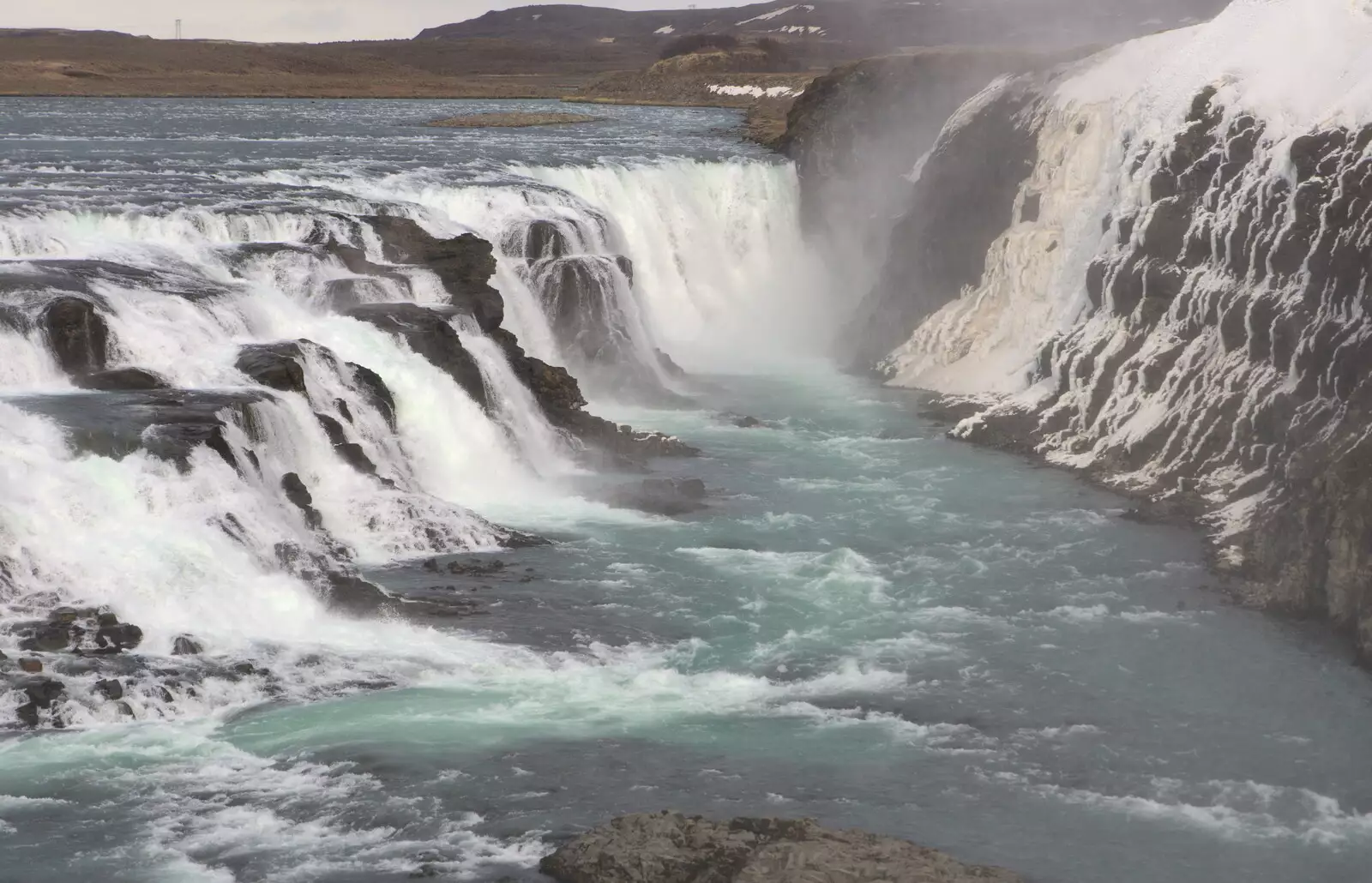 Another view of Gullfoss, from The Golden Circle of Ísland, Iceland - 22nd April 2017