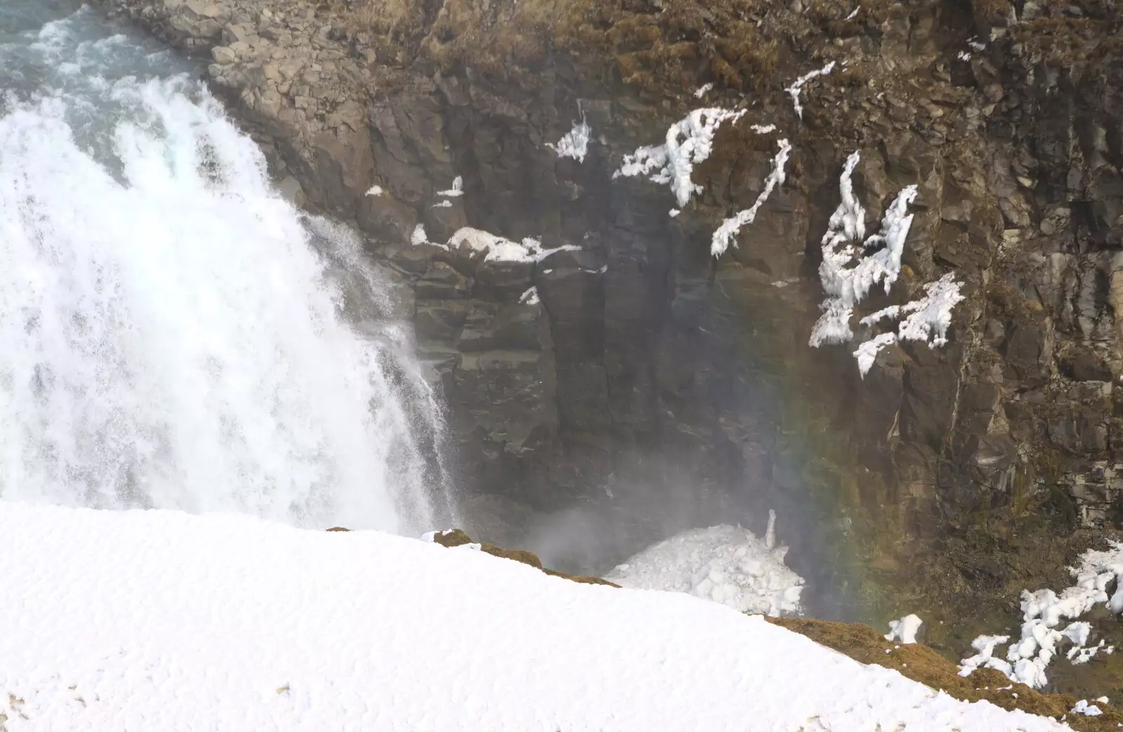 There's a smidgeon of rainbow in the spray, from The Golden Circle of Ísland, Iceland - 22nd April 2017