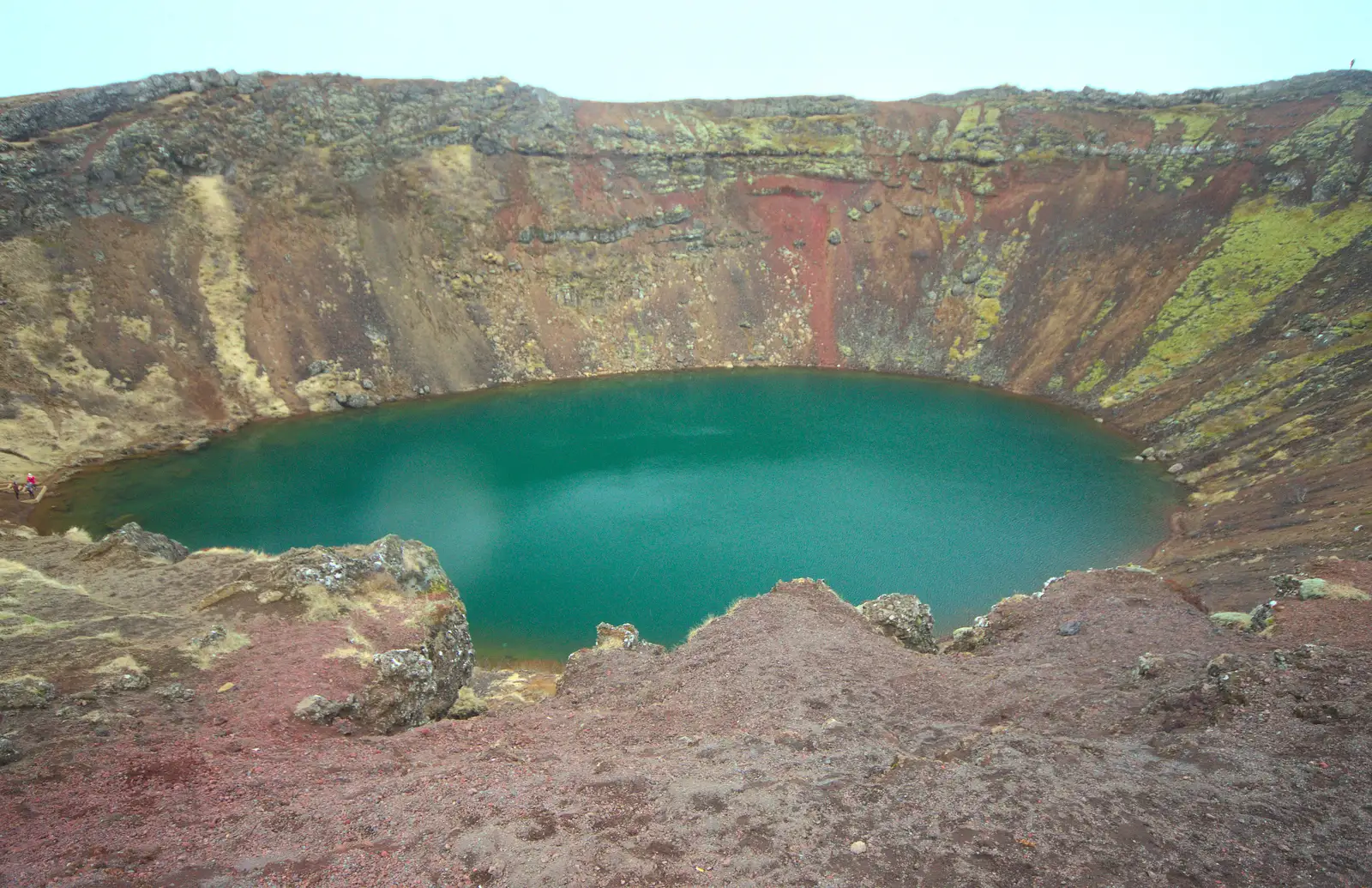 The crater of the dormant Kerið volcano, from The Golden Circle of Ísland, Iceland - 22nd April 2017