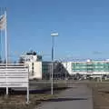 Reykjavik airport and shredded flags, Stríðsminjar War Relics, Perlan and Street Art, Reykjavik, Iceland - 23rd April 2017