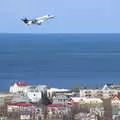 A small executive jet takes off from the airport, Stríðsminjar War Relics, Perlan and Street Art, Reykjavik, Iceland - 23rd April 2017