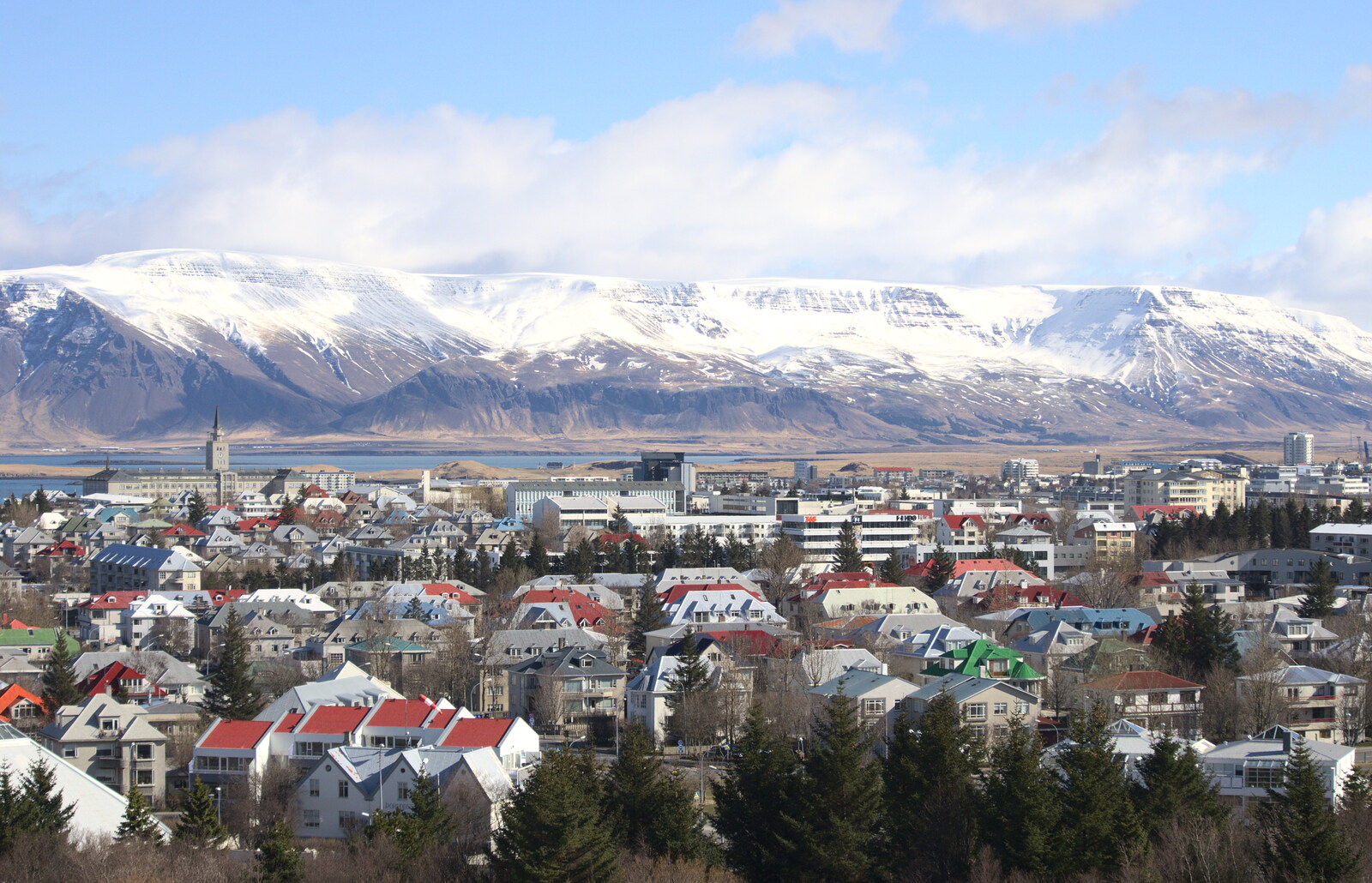 A nice view to the mountains from Stríðsminjar War Relics, Perlan and Street Art, Reykjavik, Iceland - 23rd April 2017